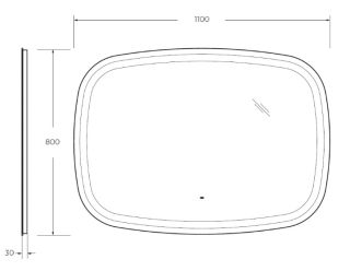 Зеркало Cezares с подсветкой и датчиком движения CZR-SPC-MOLVENO-1100-800-MOV